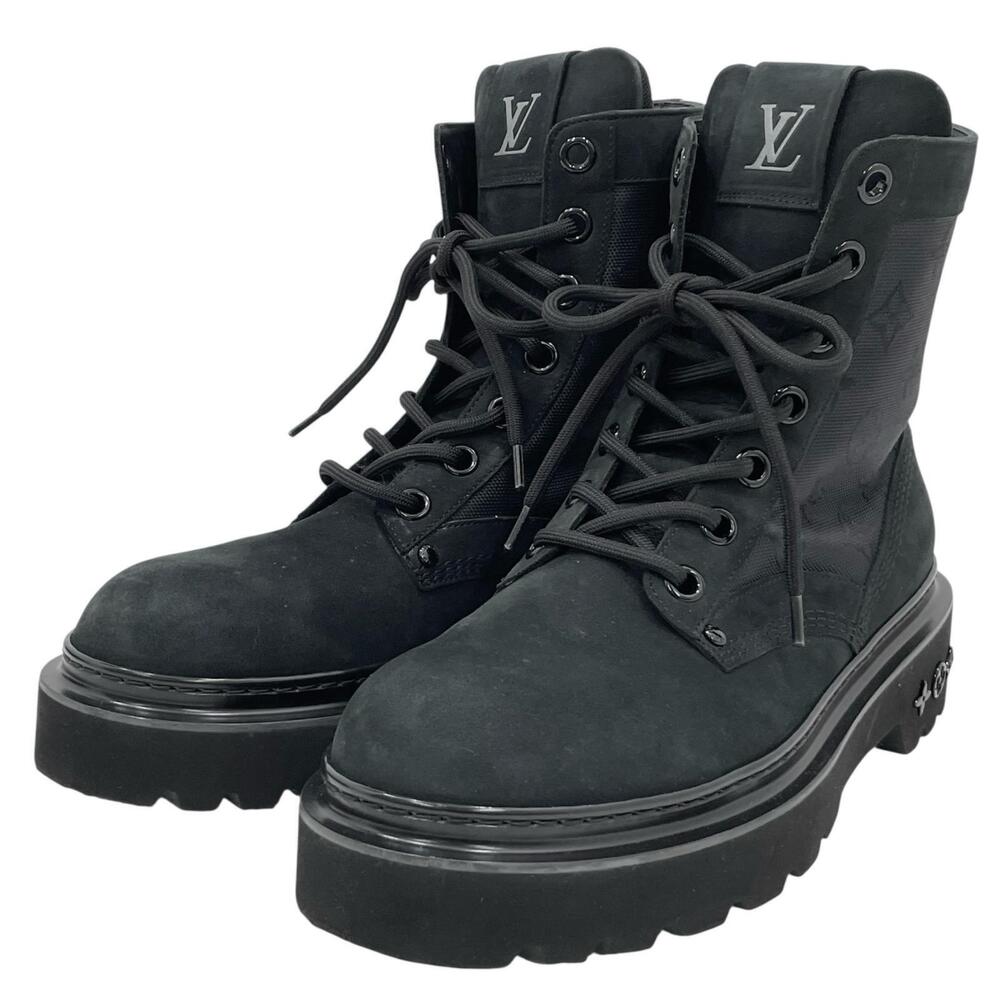 LOUIS VUITTON Ranger Monogram Boots Black